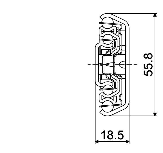Telescopic slide - Cross section - TR-5618 ULF HD F