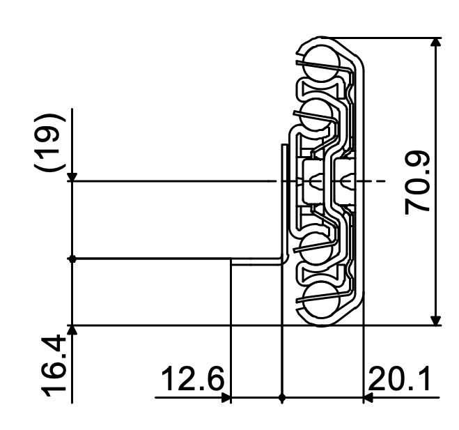 Telescopic slide - Cross section - TR - 7120 TITAN B