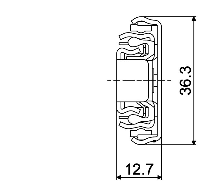 Telescopic slide - Cross section - TRA - 3613SD ALLMAN