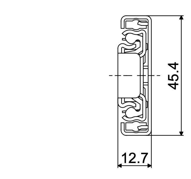 Telescopic slide - Cross section - TRA - 4613SD STEN