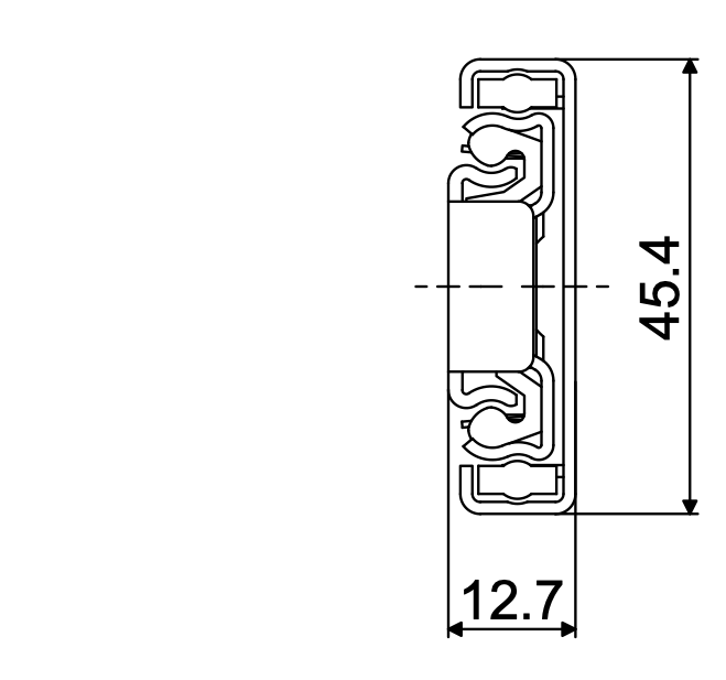 Telescopic slide - Cross section - TRA - 4613SMC STEN