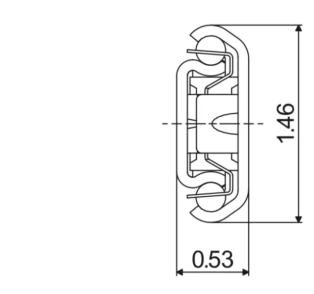 Telescopic slide - Cross section - TR - 3714 FINN 2