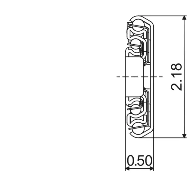Telescopic slide - Cross section - TR - 5513 SOLAR S