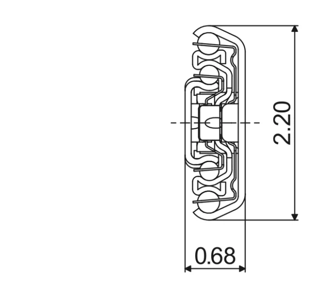 Telescopic slide - Cross section - TR-5617 ULF HD D