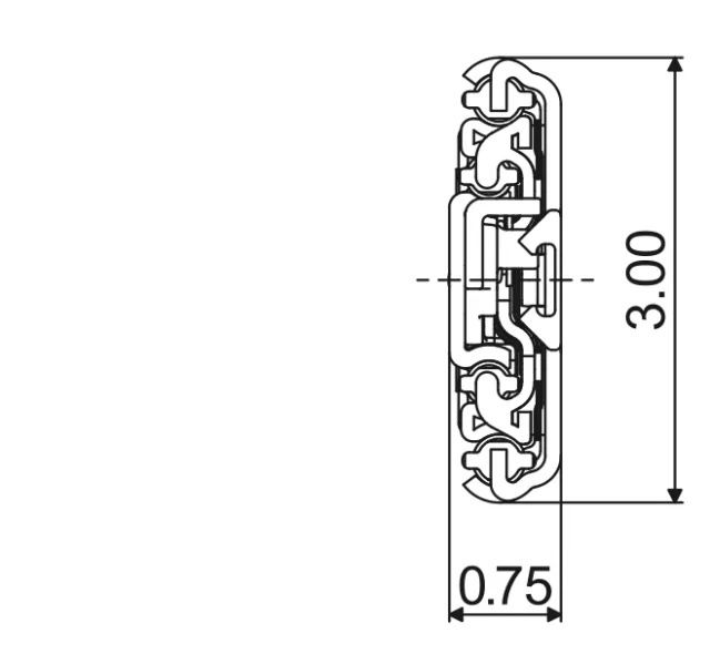 Telescopic slide - Cross section - TR - 7619 JUMBO