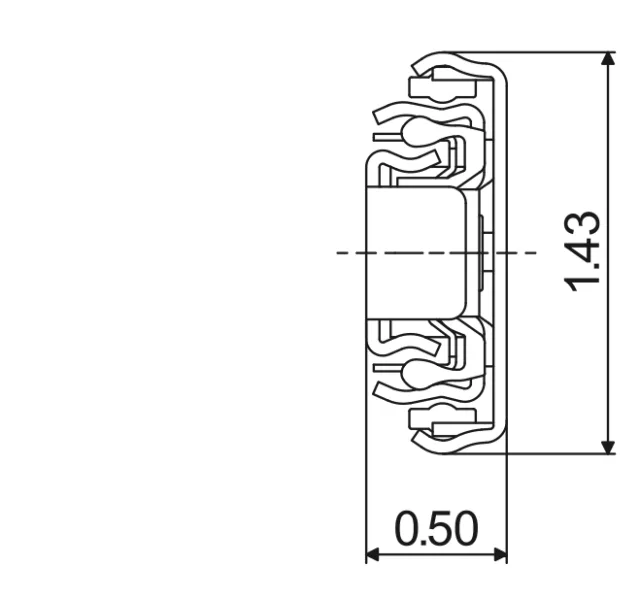 Telescopic slide - Cross section - TRA - 3613SD ALLMAN