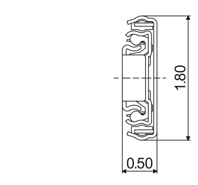 Telescopic slide - Cross section - TRA - 4613CL STEN