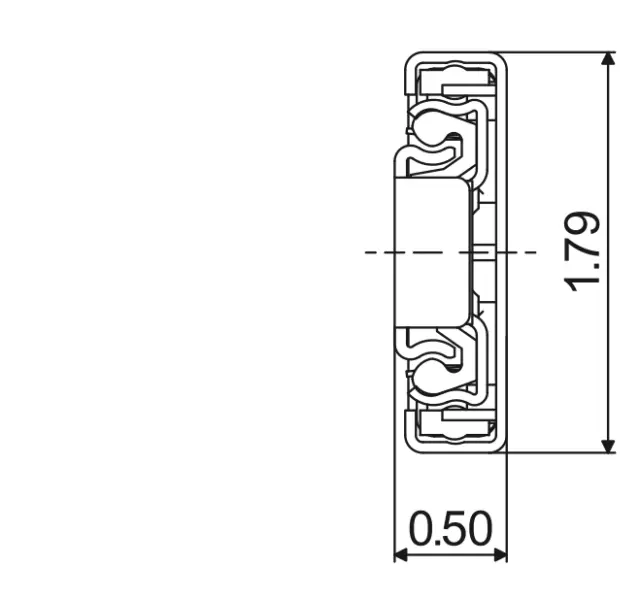 Telescopic slide - Cross section - TRA - 4613PO STEN