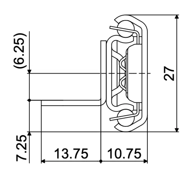 Telescopic slide - Cross section - TR - 2711 EMS 2