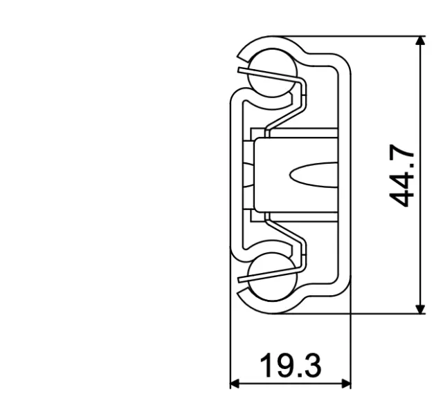 Telescopic slide - Cross section - TR - 4522 ADO