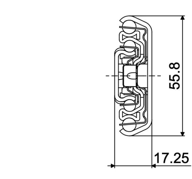 Telescopic slide - Cross section - TR-5617 ULF HD D