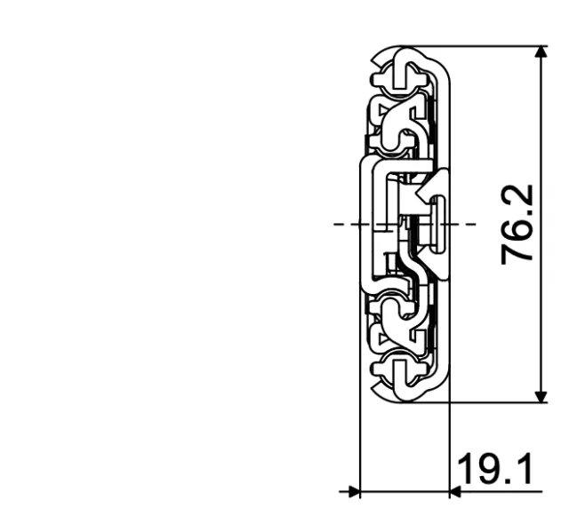 Telescopic slide - Cross section - TR - 7619 JUMBO