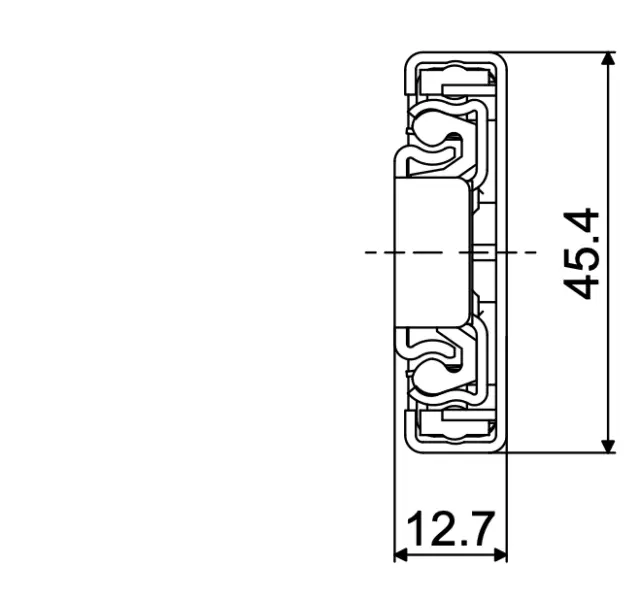 Telescopic slide - Cross section - TRA - 4613PO STEN