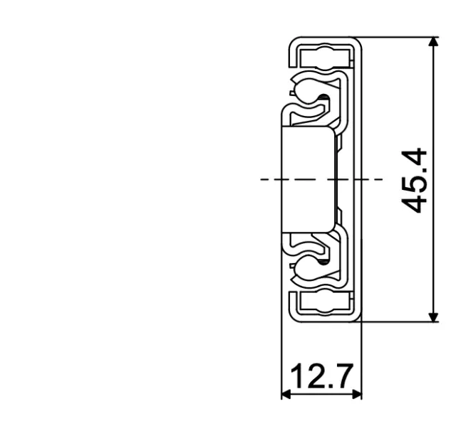 Telescopic slide - Cross section - TRA - 4613SMC STEN