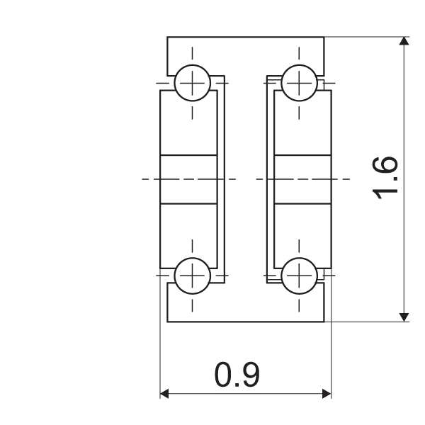 Telescopic slide - Cross section - TR - 4024 SUPREME DOUBLE T-DESIGN IN STEEL (C45C+E)