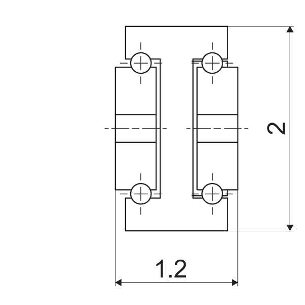 Telescopic slide - Cross section - TR - 5030 SUPREME DOUBLE T-DESIGN IN STEEL (C45C+E)