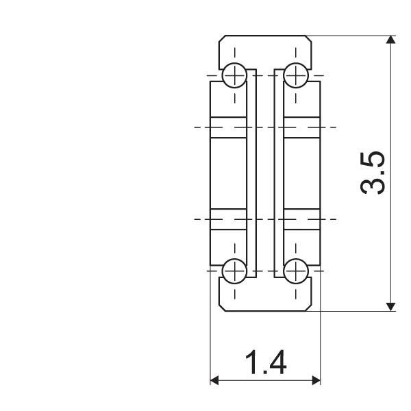 Telescopic slide - Cross section - TR - 9036 SUPREME DOUBLE T-DESIGN IN STEEL (C45C+E)