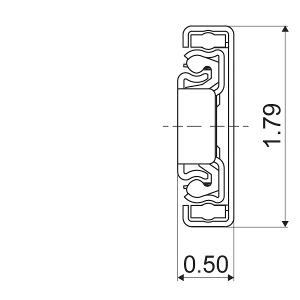 Telescopic slide - Cross section - TRA - 4613SMC STEN