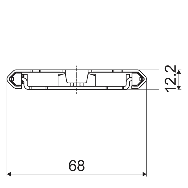 Telescopic slide - Cross section - HAS