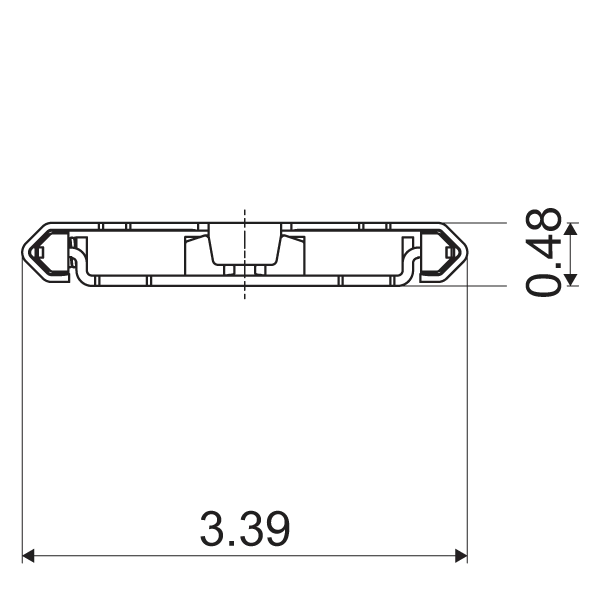 Telescopic slide - Cross section - HAS